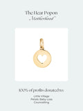 Recognised heart pendant necklace gold plated sterling silver, imported from the UK