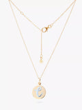 Recognised Alphabet Popon Pendant Necklace Gold