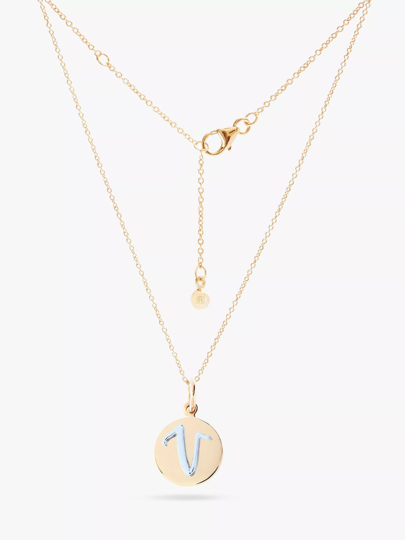 Recognised Alphabet Popon Pendant Necklace Gold