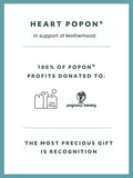 Recognised Heart Popon sterling silver pendant necklace, imported from the UK