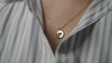 Recognised Heart Popon sterling silver pendant necklace, imported from the UK