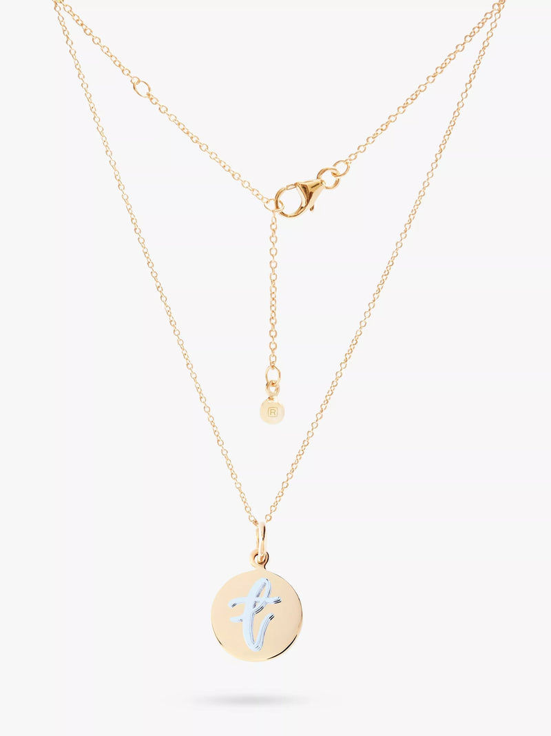 Recognised Alphabet Popon Pendant Necklace Gold