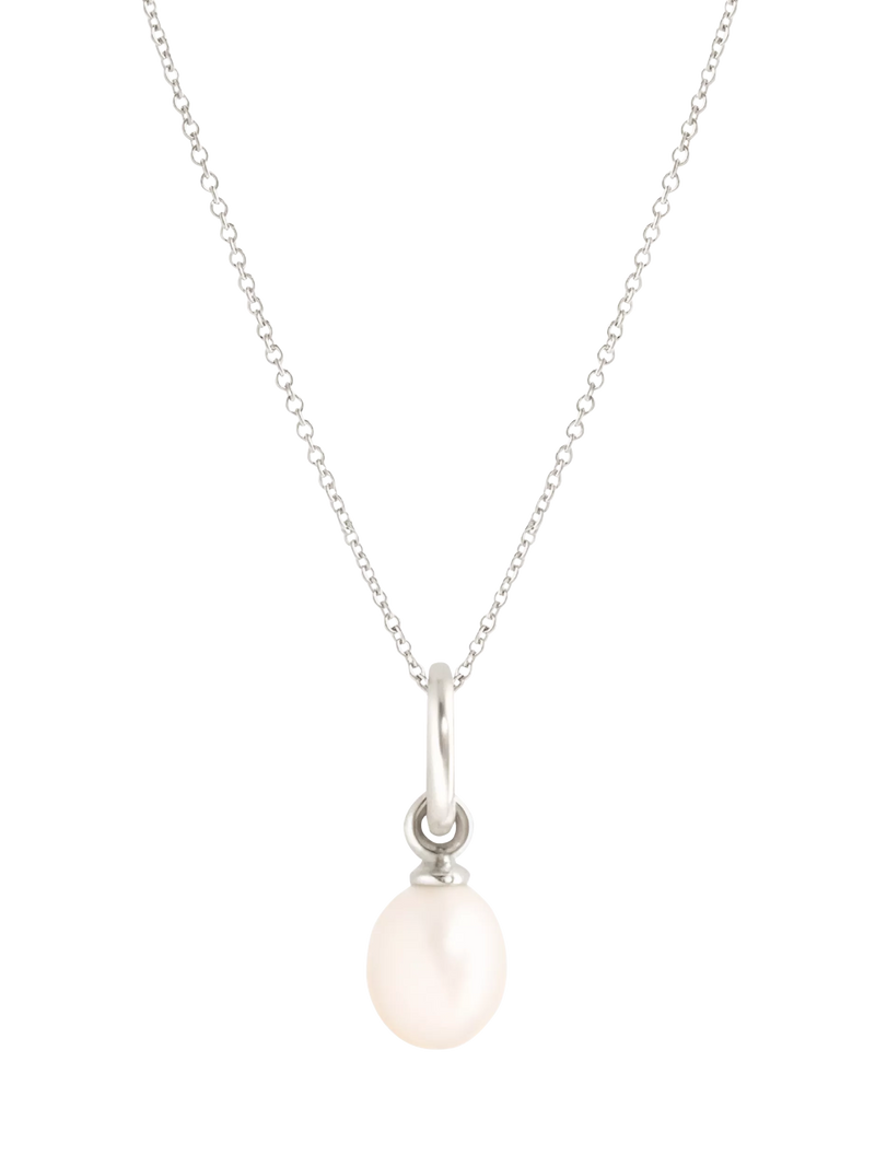 Recognised pearl pendant necklace sterling silver freshwater pearl - British product