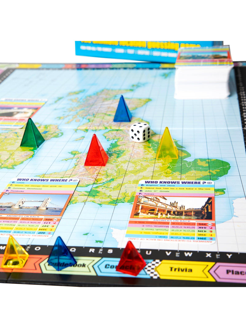 Educational board game for UK and Ireland geography (British brand)