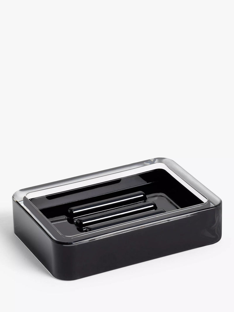 John Lewis Block Stripe Soap Dish - White