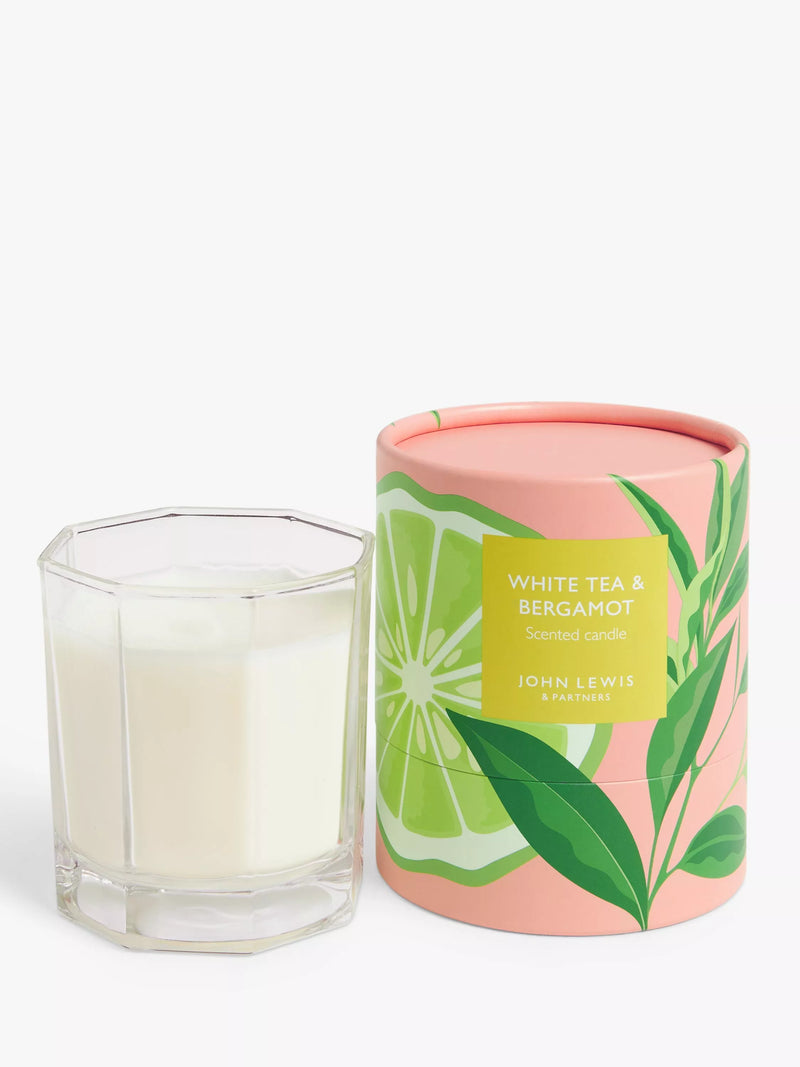 John Lewis white tea bergamot scented candle 200g (British brand)