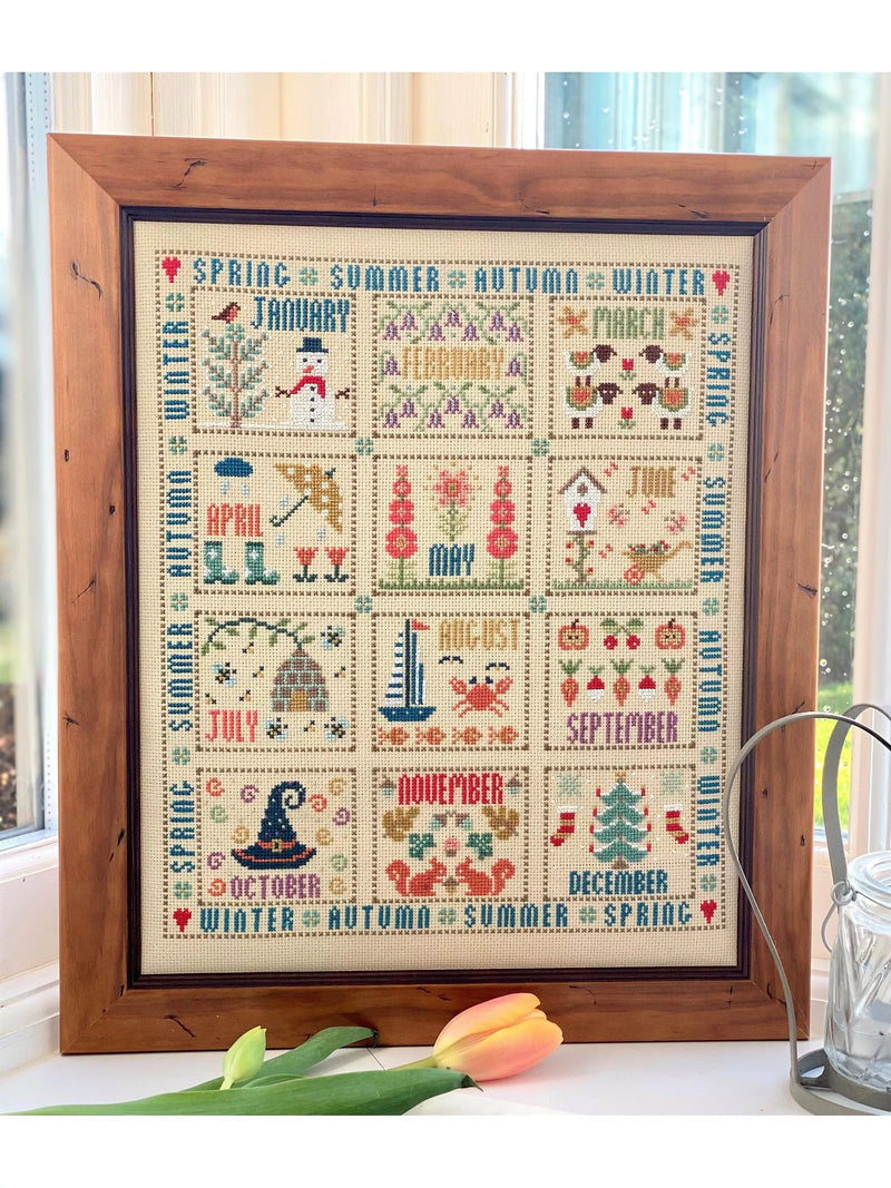Historical Sampler Company Our Year cross stitch sampler kit (British brand)