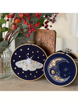 John Lewis MakeBox & Co Moth & Moon Embroidery Kit- Buy online at McGrocer
