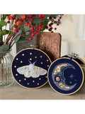 MakeBox & Co moth moon embroidery kit 15cm 12cm - British product