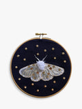 MakeBox & Co moth moon embroidery kit 15cm 12cm - British product