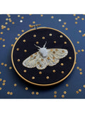 MakeBox & Co moth moon embroidery kit 15cm 12cm - British product