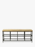 nkuku Hasa storage bench iron frame mango wood (British brand)