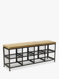 nkuku Hasa storage bench iron frame mango wood (British brand)