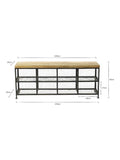 nkuku Hasa storage bench iron frame mango wood (British brand)