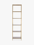 nkuku Mahi iron shelving unit antique brass tall - British product