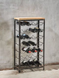 nkuku Obra mango wood wine rack 28 bottle, imported from the UK