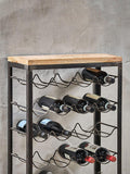 nkuku Obra mango wood wine rack 28 bottle, imported from the UK