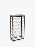 nkuku Obra mango wood wine rack 28 bottle, imported from the UK