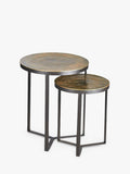 nkuku Maba nesting side tables antique brass set (British brand)