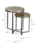 nkuku Maba nesting side tables antique brass set (British brand)