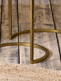 nkuku nesting side tables brass finish set of 2 (British brand)