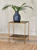 John Lewis nkuku Mahi Side Table Antique Brass- Buy online at McGrocer