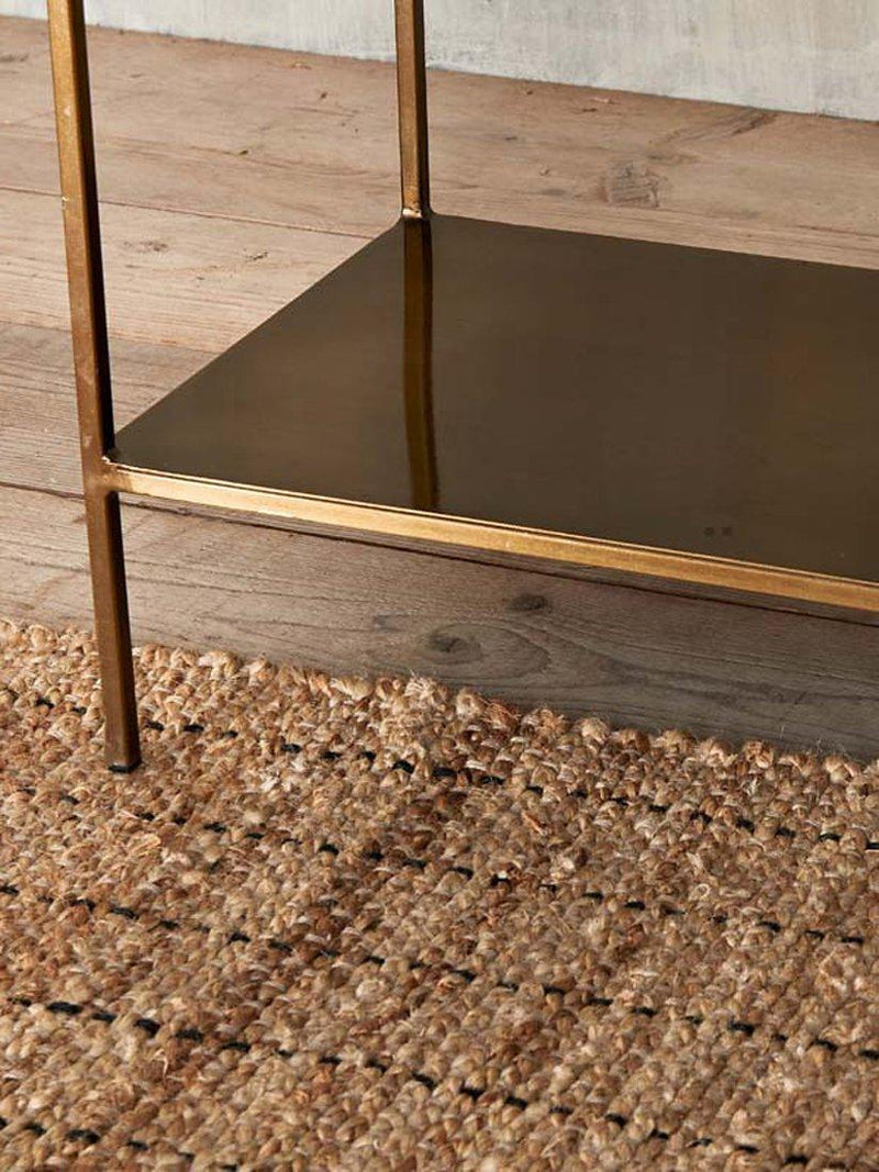 nkuku Mahi side table antique brass (British brand)