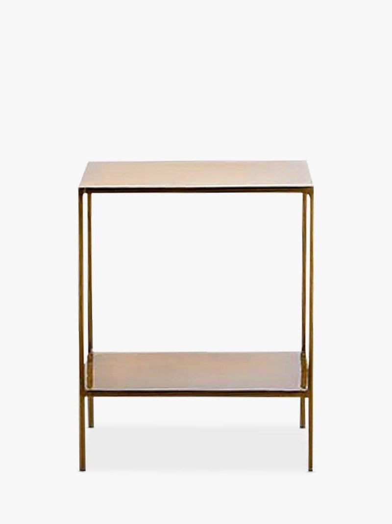 nkuku Mahi side table antique brass (British brand)