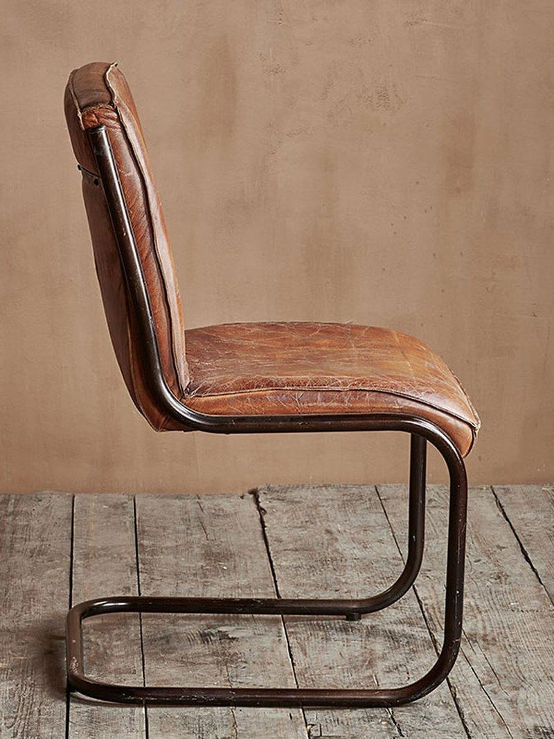 nkuku Narwana desk chair aged tan leather, UK version