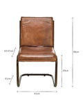 nkuku Narwana desk chair aged tan leather, UK version