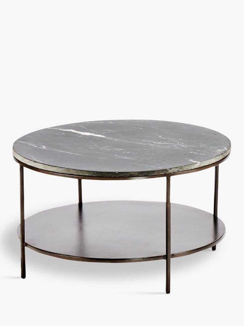 nkuku Karoko round marble coffee table 70cm, UK version