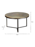 nkuku Maba coffee table antique brass, UK version