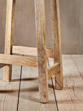 nkuku Ambi tall stool natural mango wood, imported from the UK