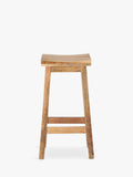 nkuku Ambi tall stool natural mango wood, imported from the UK
