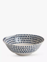 John Lewis nkuku Indigo Drop Ceramic Cereal Bowl, 17cm- Buy online at McGrocer