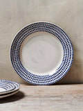 nkuku Indigo Drop ceramic dinner plate 28cm, UK version
