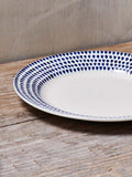 nkuku Indigo Drop ceramic dinner plate 28cm, UK version