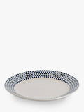 nkuku Indigo Drop ceramic dinner plate 28cm, UK version