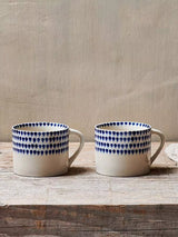 John Lewis nkuku Indigo Drop Ceramic Mug Set of 2, 200ml- Buy online at McGrocer