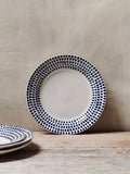nkuku Indigo Drop ceramic side plate 22.5cm, UK version