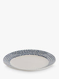 nkuku Indigo Drop ceramic side plate 22.5cm, UK version