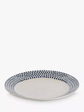 nkuku Indigo Drop ceramic side plate 22.5cm, UK version