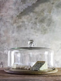 nkuku recycled glass cake dome 34cm, UK version
