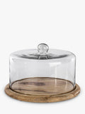 nkuku recycled glass cake dome 34cm, UK version