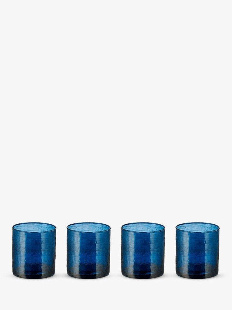 nkuku Yala hammered glass tumbler set of 4 325ml (British brand)