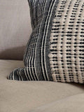 nkuku Mika cushion cover natural black 60x40cm - British product