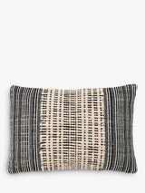John Lewis nkuku Mika Recycled Rectangular Cushion Cover, Natural / Black- Buy online at McGrocer