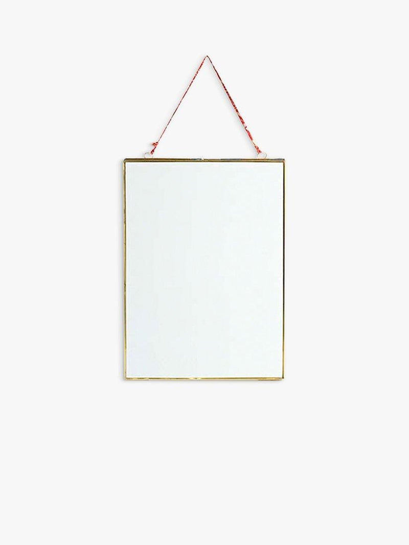 Nkuku Kiko glazed portrait frame in antique brass - British product