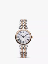 John Lewis Frederique Constant FC200MPW2AR2B Women's Art Deco Round Roman Bracelet Strap Watch, Silver/Gold- Buy online at McGrocer