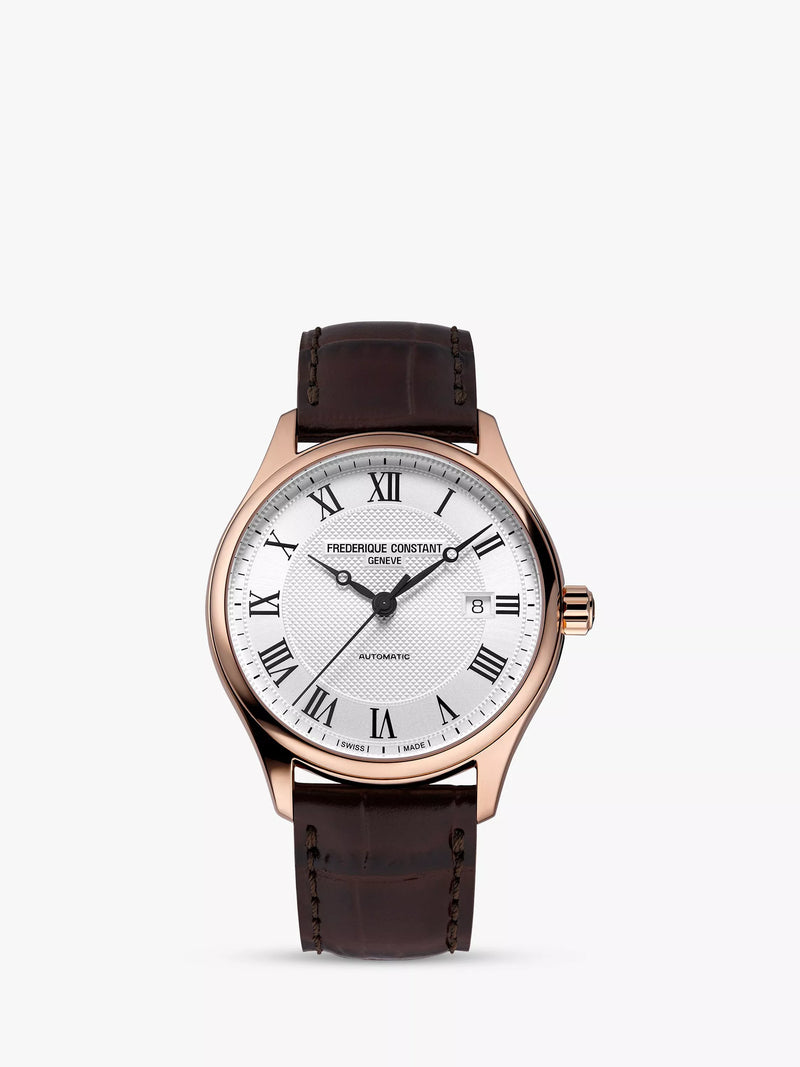 Frederique Constant automatic leather strap watch 40mm - British product
